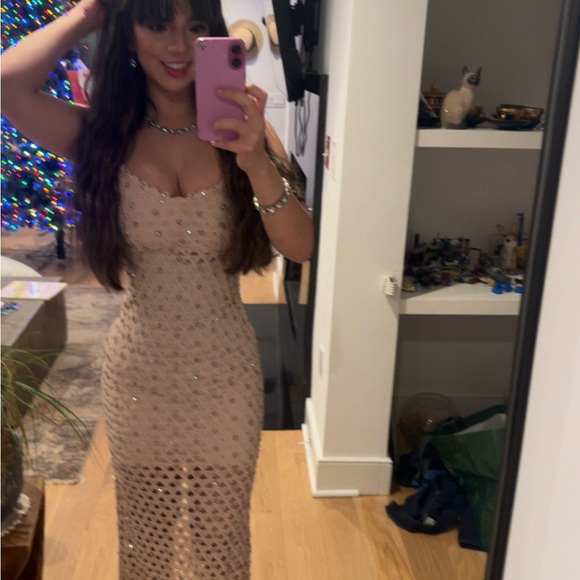 LoveShackFancy Dresses & Skirts - LoveShackFancy Sparkling Beige Maxi Dress